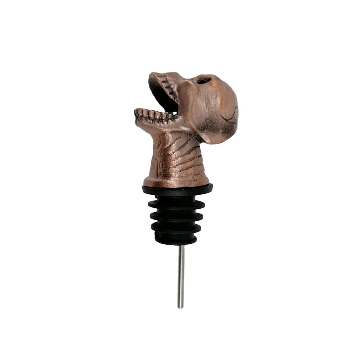 Unique Wine Pourer Design Ghostly Pour Stylish Skull Wine for Elegant Red Bronze