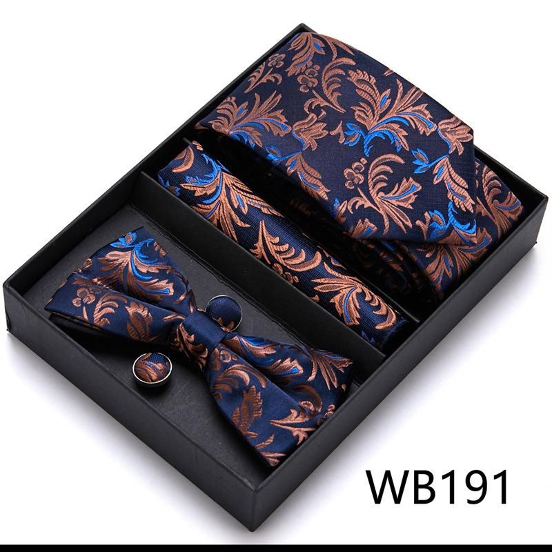 Men'S Tie Set Gift Box 6 Piece Tie Set WB191