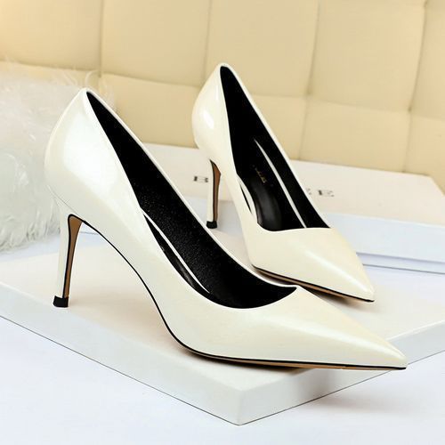 Women's Pointed Dress Party Sexy Nightclub Thin Shoes White