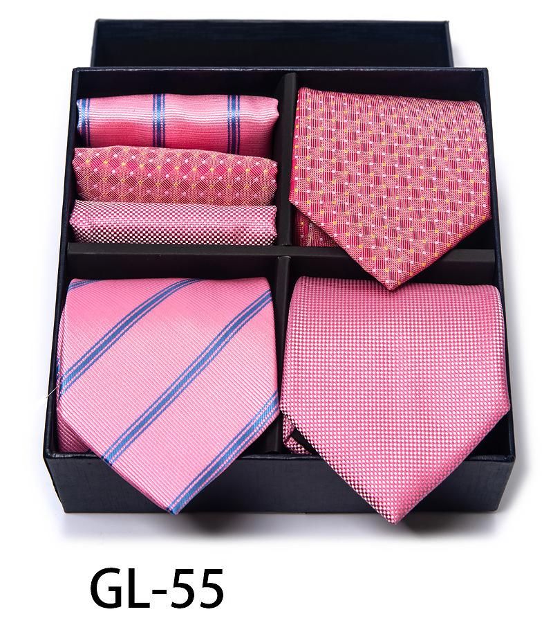 Men'S Tie Gift Box 6-Piece Set 3*Tie+3*Kerchief GL-55