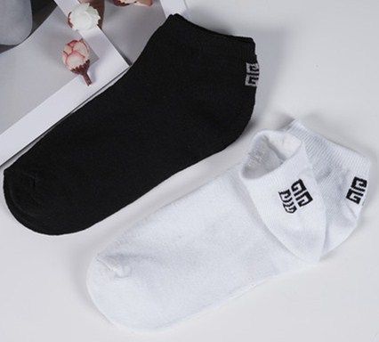 Double Needle Solid Color Boat Socks-39/10 Pairs