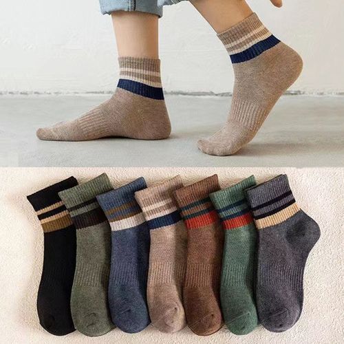 7 Pairs Men Autumn Winter Thermal Socks Cotton Fashion