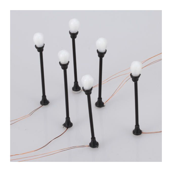 20-Set Model Garden Lamppost Lamp W/ Single Head Scale 1/100