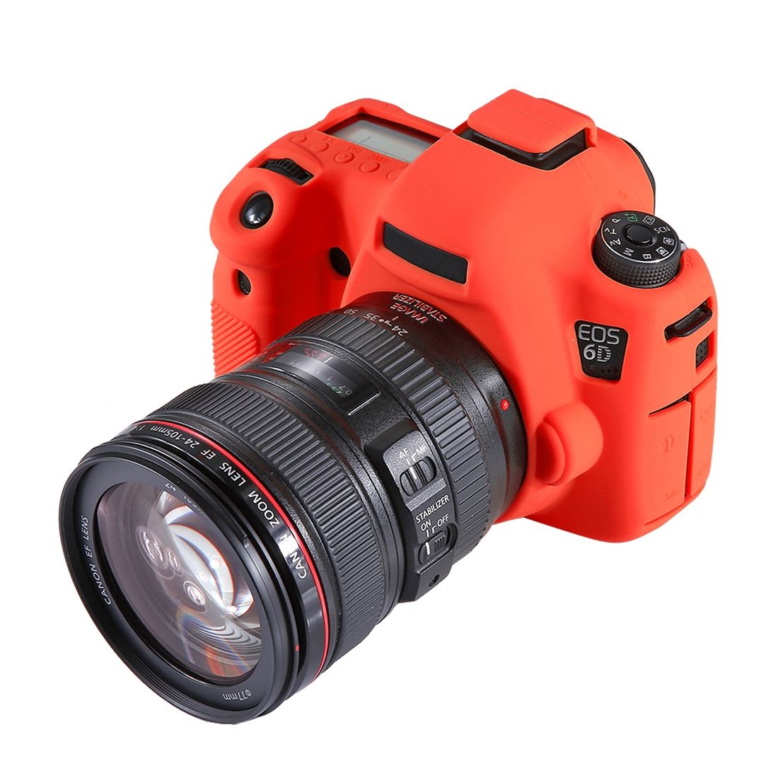 PULUZ Soft Silicone Protective Case For Canon EOS 6D(Red)