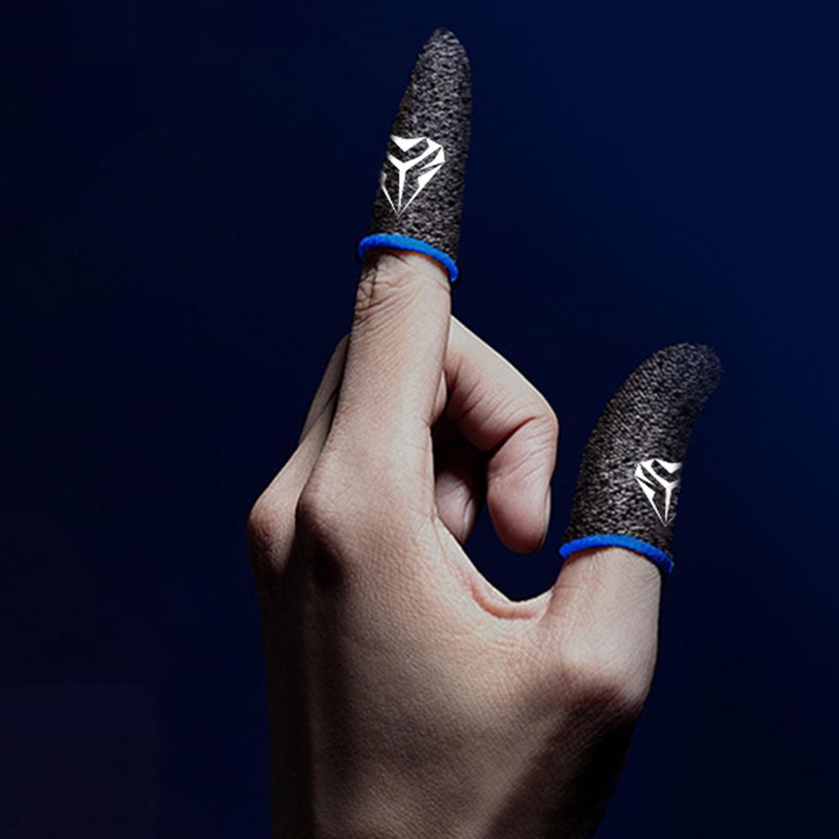 2Pcs Gaming Finger Sleeve Breathable Game Controller For Phone Blue