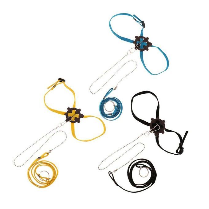 Adjustable Reptile Lizard Turtle Harness Leash Fashion For Yellow