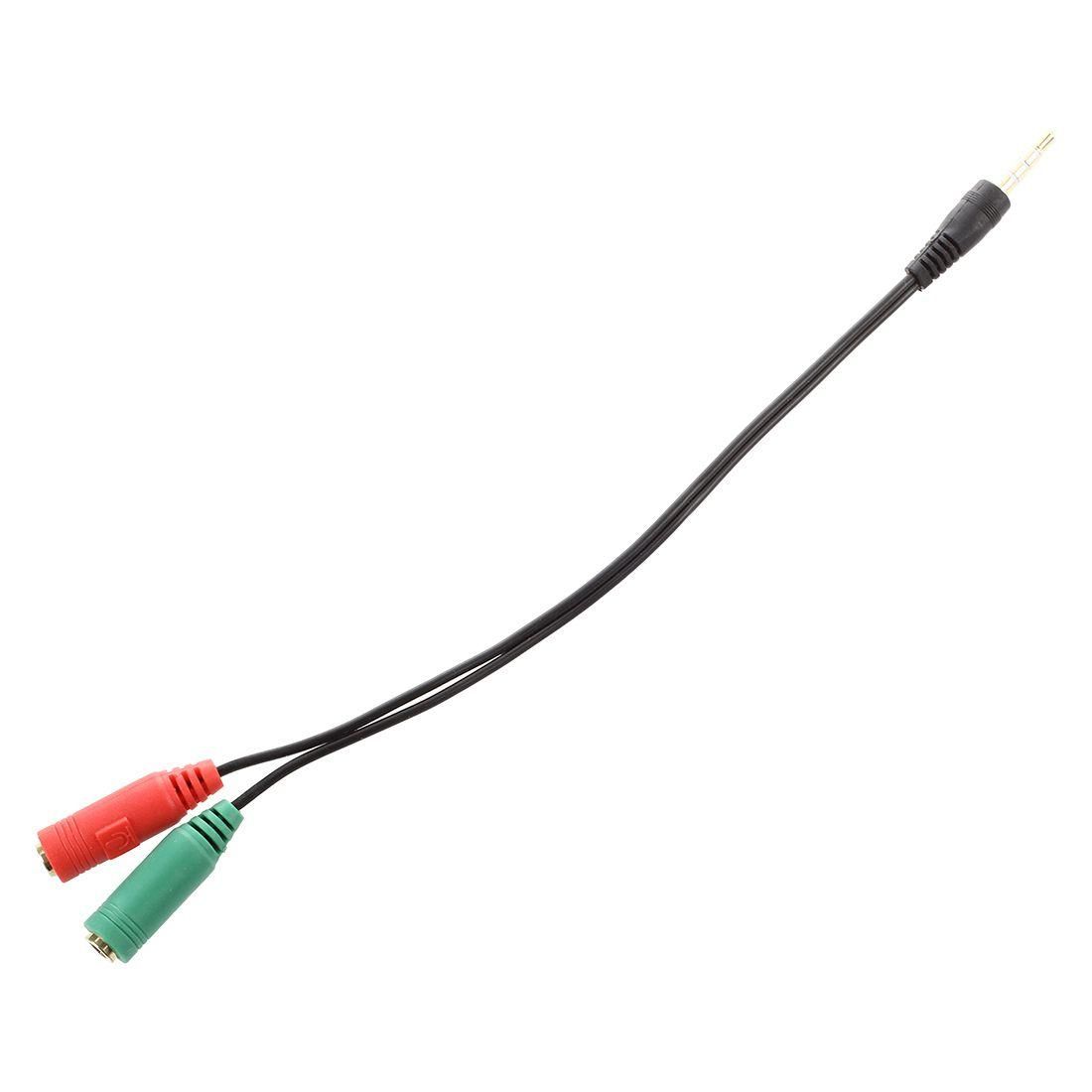 20cm 3.5mm Male to Dual Female Microphone Audio Extension