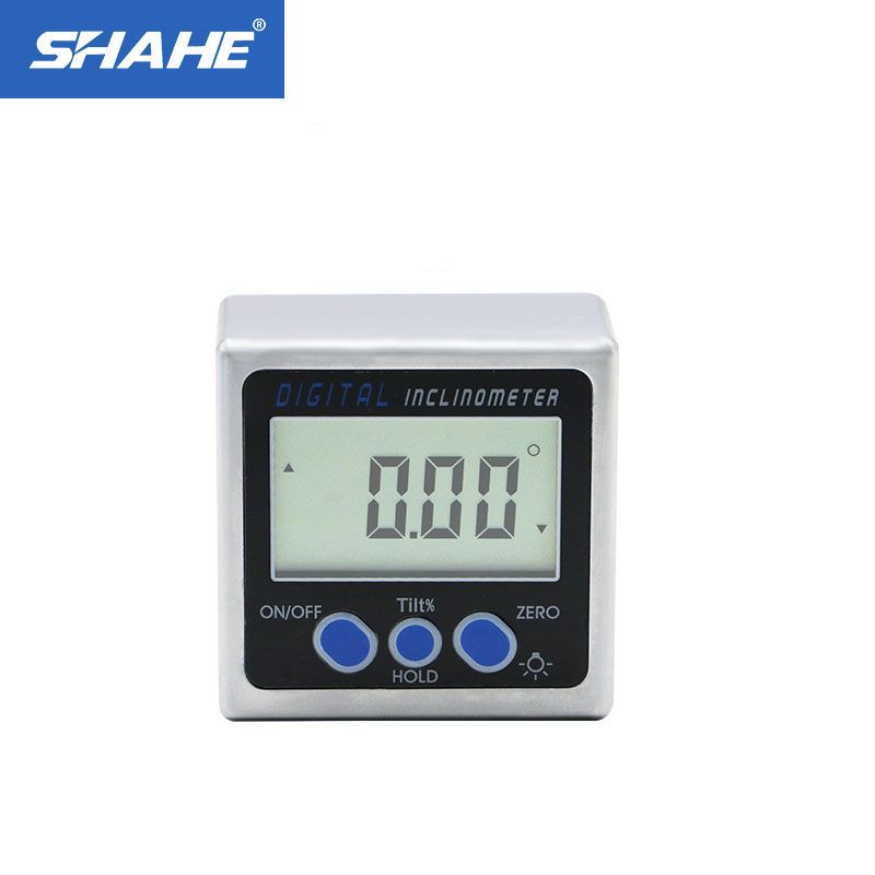 Bevel Box Inclinometer With Magnets Light Digital Angle Gauge
