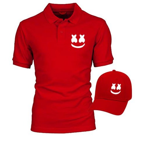 Chrysolite Designs Marsh Mello Premium Polo With Cap - Red