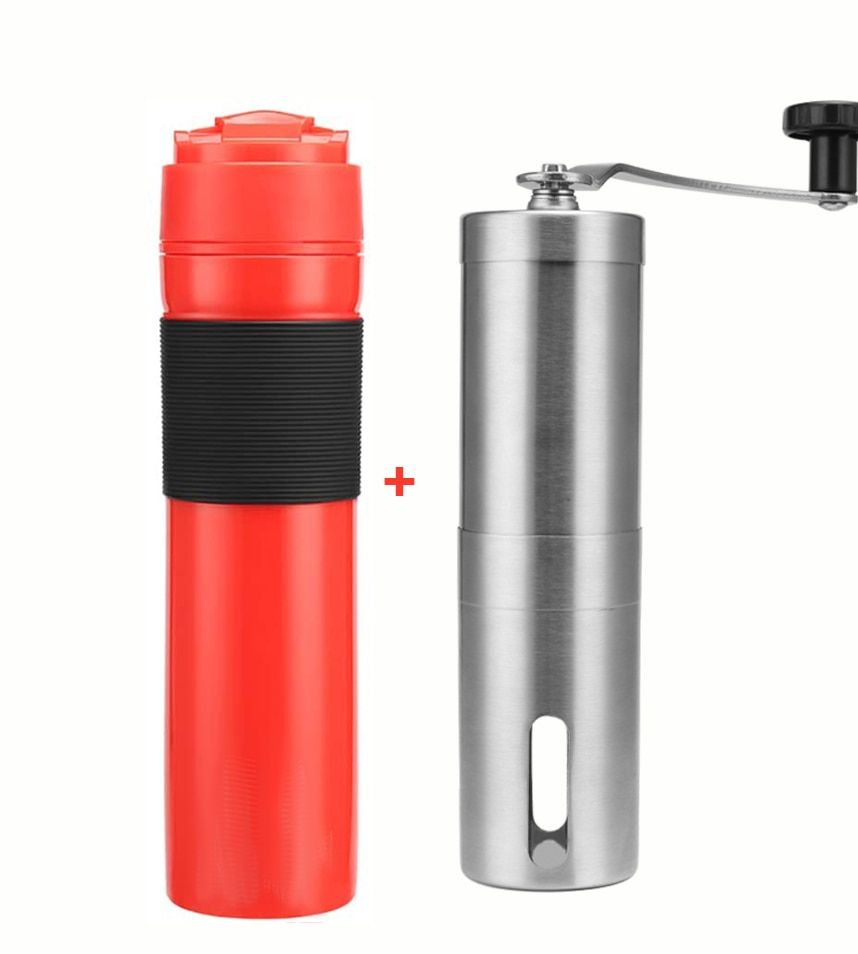 Belr-HousewarePortable French Press 350ml Coffee Maker Black Plastic Double Wall Mug Filtration Water Isolation Tea Coffee Cup