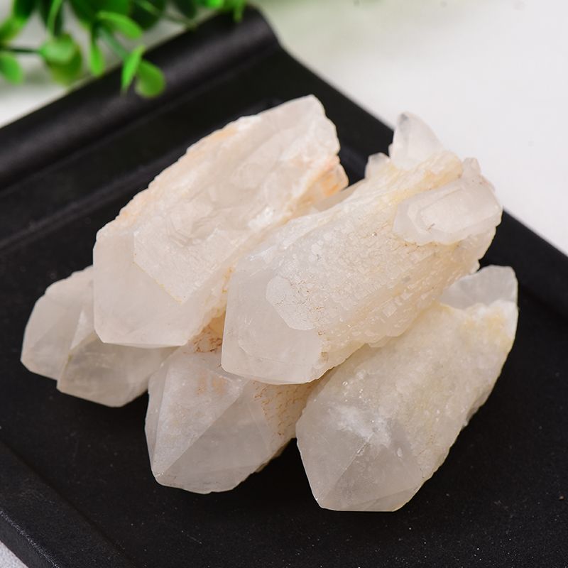 1PC Natural  Clear Quartz Crystal Wand Healing Reiki Crystal  Skeletal Crystal Point Specimen Home