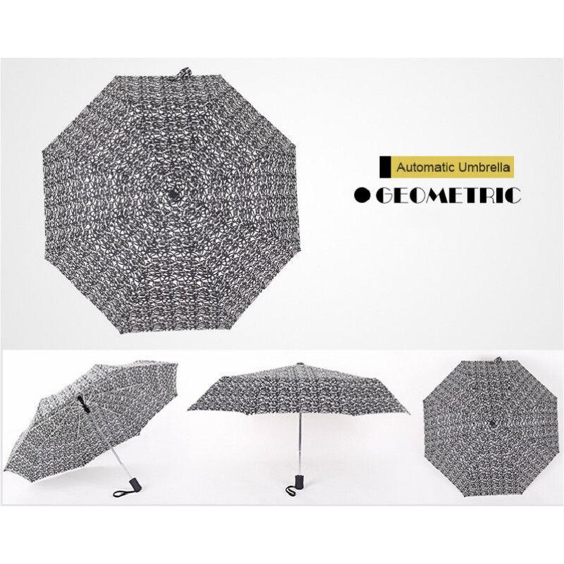 Automatic Windproof Folding Men Women 8 Ribs Umbrellas Travel Lightweight Rain Gear Color Dots Can Be Customized