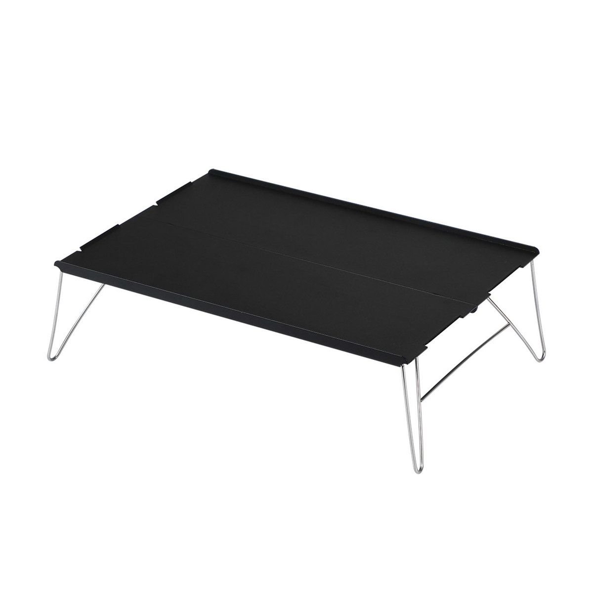 1 Set Collapsible Table Heavy Duty Camping Collapsible Tea Table Black
