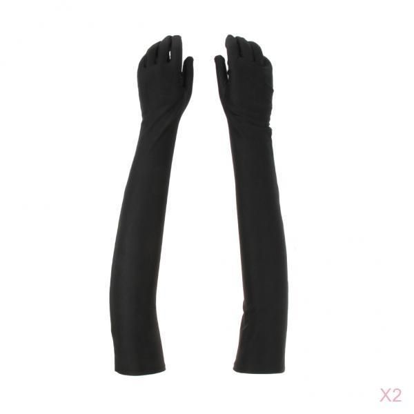 2x Women Long 1920s Opera Gloves Evening Wedding Sun Block