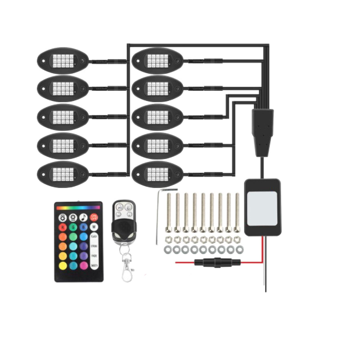15 LED Colorful Lights Car Lights One Tow Ten Lights Under