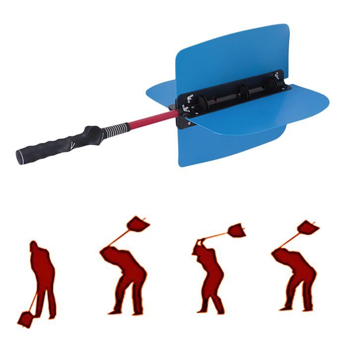 Golf Swing Fan Resistance Trainer Swing-Power Skill Practice Aids Blue