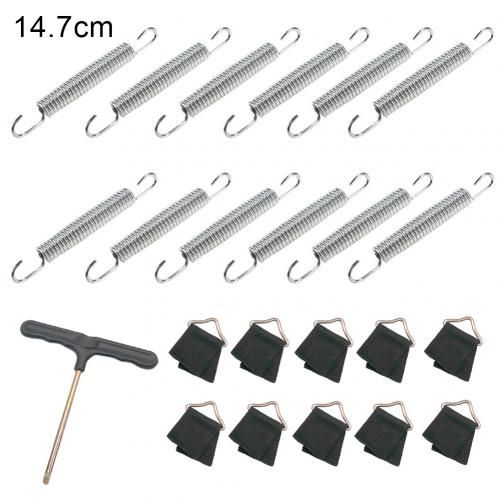 9-16.5cm Replacement Stainless Steel Trampoline Springs T-Hook V-Ring For Circular-147mm