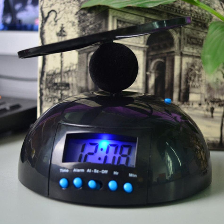 FC-AA Helicopter Flying Alarm Clock Propeller Snooze LED Creative Digital Display For