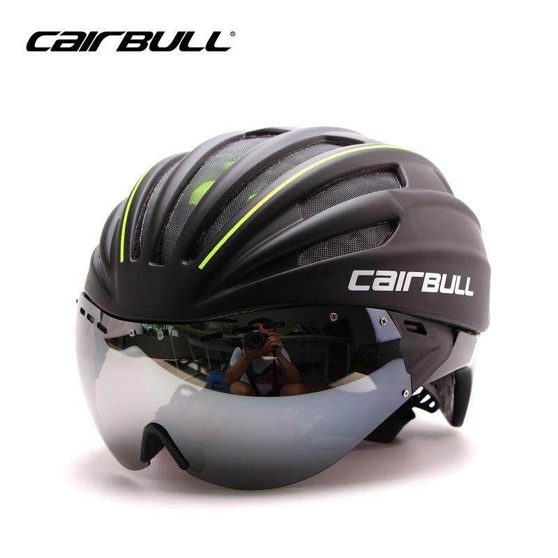 CAIRBULL-11 55-61cm Ultralight Protective Cycling Integrally 28 Ventilation Holes Matte Black Fluorescent Green