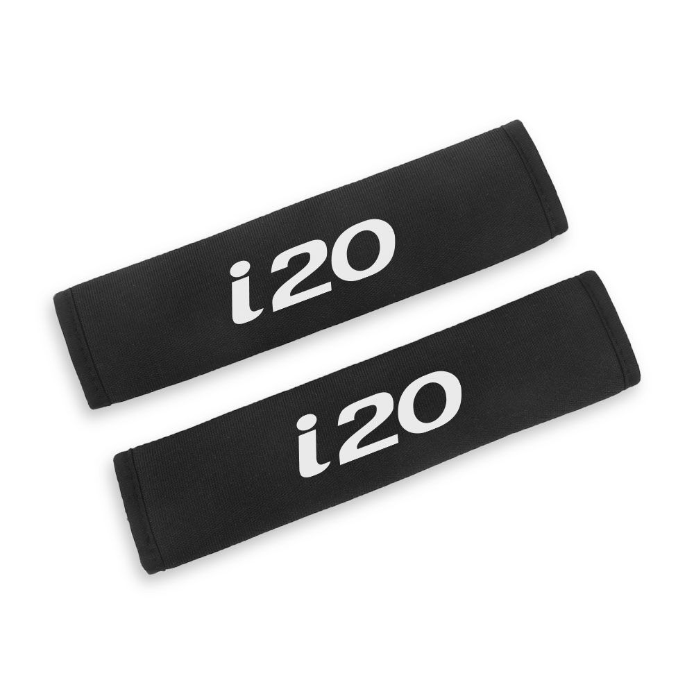 （For I20）2PCS Car Seat Belt Safety Cover For Hyundai I20 Ix20 I30 Ix35 I40 Sonata Santafe Solaris