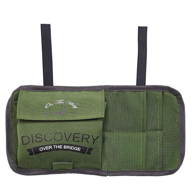 Universal Durable Multi-pocket Auto Sun Visor-Green
