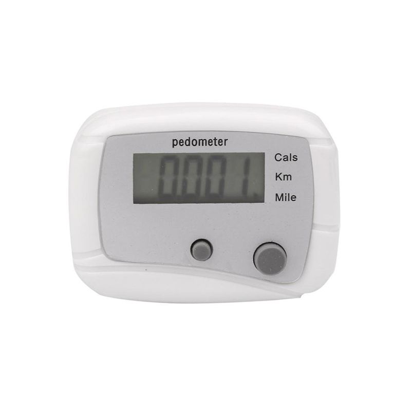 LCD Pedometer For Walking Running Jogging Training Step Counter Double Keys Mini Digital Calculation Clip-on Passometer  Sale