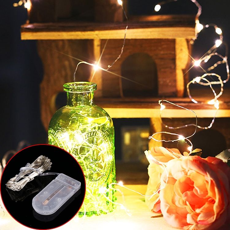 2m Silver Color Copper Wire String Light Festival Lamp
