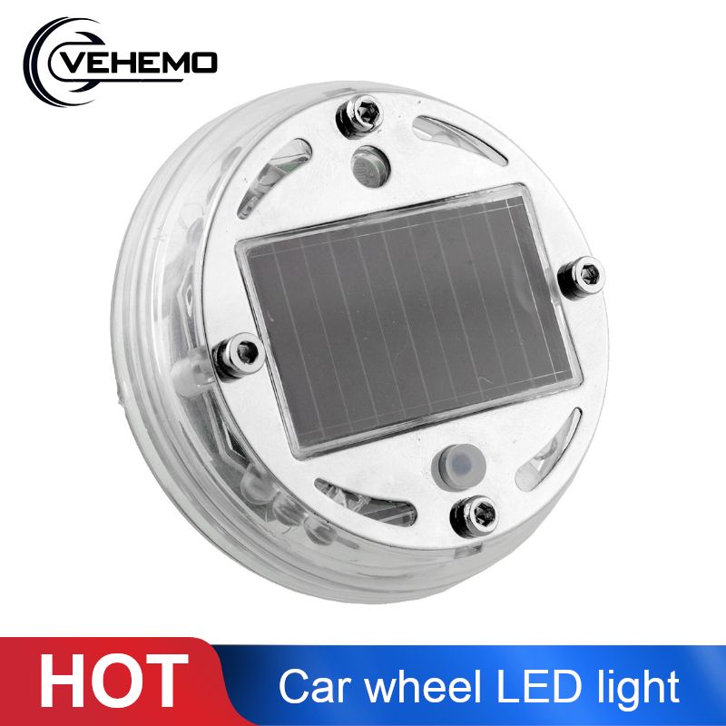 Vehemo 4 Mode 12 LED Fashion Attractive Car Auto Solar Power Saving Flash Color Wheel Light Decor Decoration