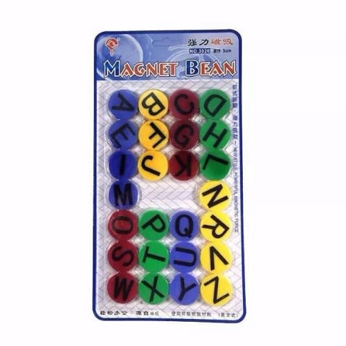Alphabetic Colourful Magnet Bean Pin Button