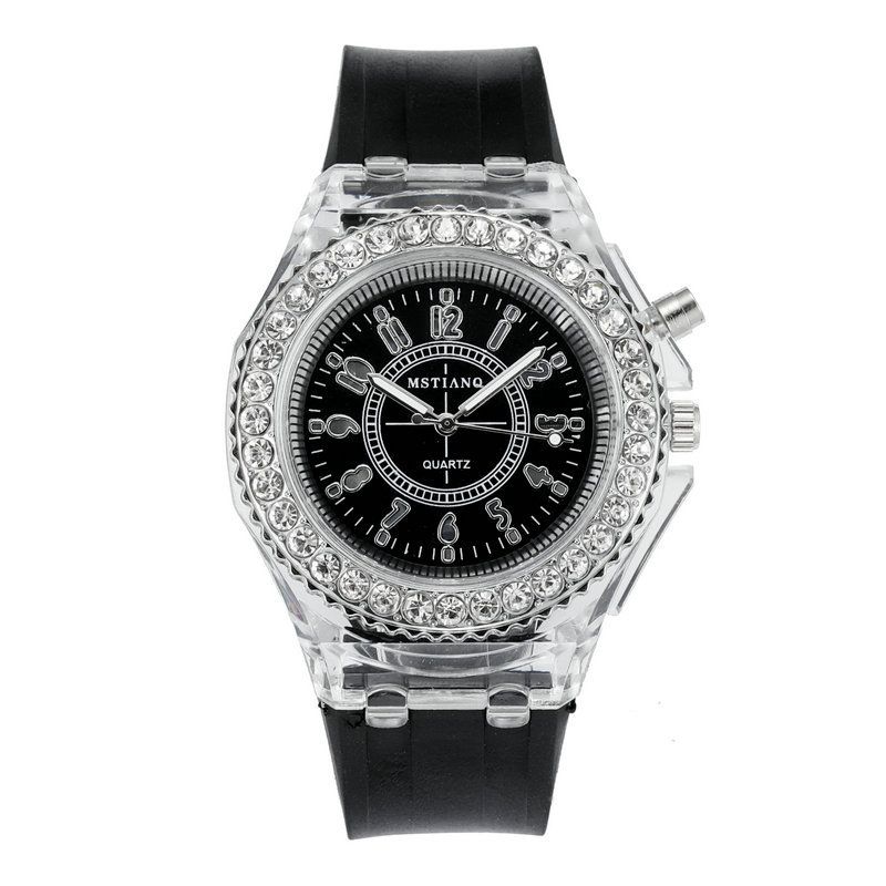 Geneva LED Luminous WristWatch - Black