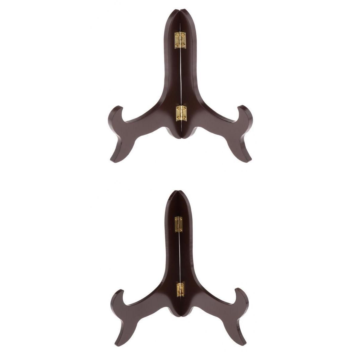 2 Pieces Stable Wooden Display Easel Plate Stands Photo Frame Holder