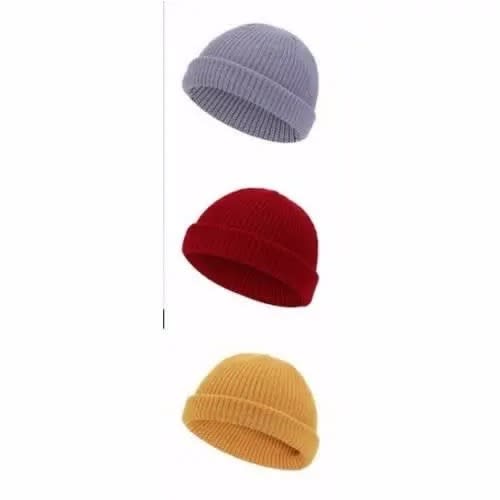 Woolen Beanie Skull Cap - 3 Pcs
