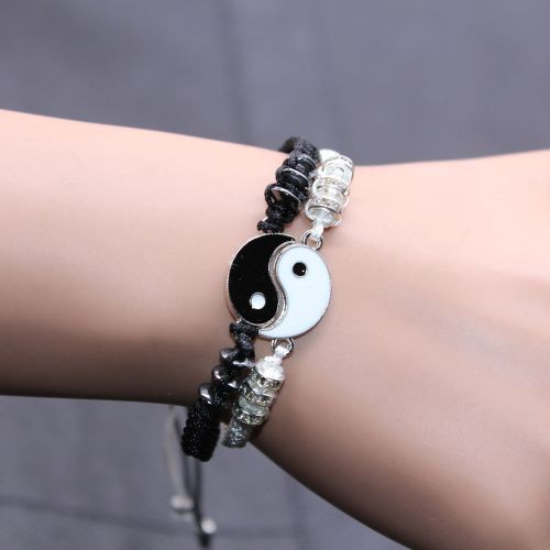 2Pcs-Set Couple Yin-Yang Tai-Chi Bracelets For Best Friends Valentines Lovers