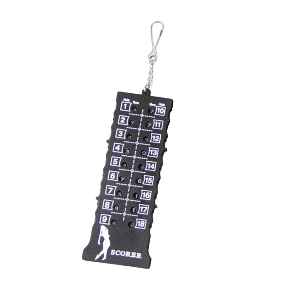 Golf Bar Scorer Golf Score Indicator with Key Chain Black