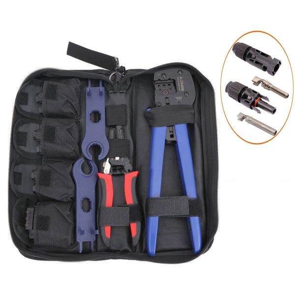 MC4 Solar Tool Set Crimping 3 X Connector Spanner PV Crimper Wire Stripper