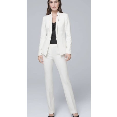 Ladies Trouser Suit - White