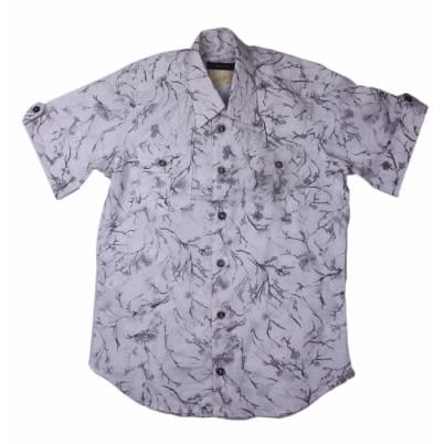 Floral Short Sleeve Turn-Up Shirt