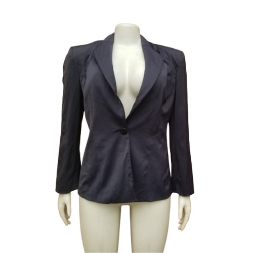 One Button Jacket/blazers Wt Full Lining- Black