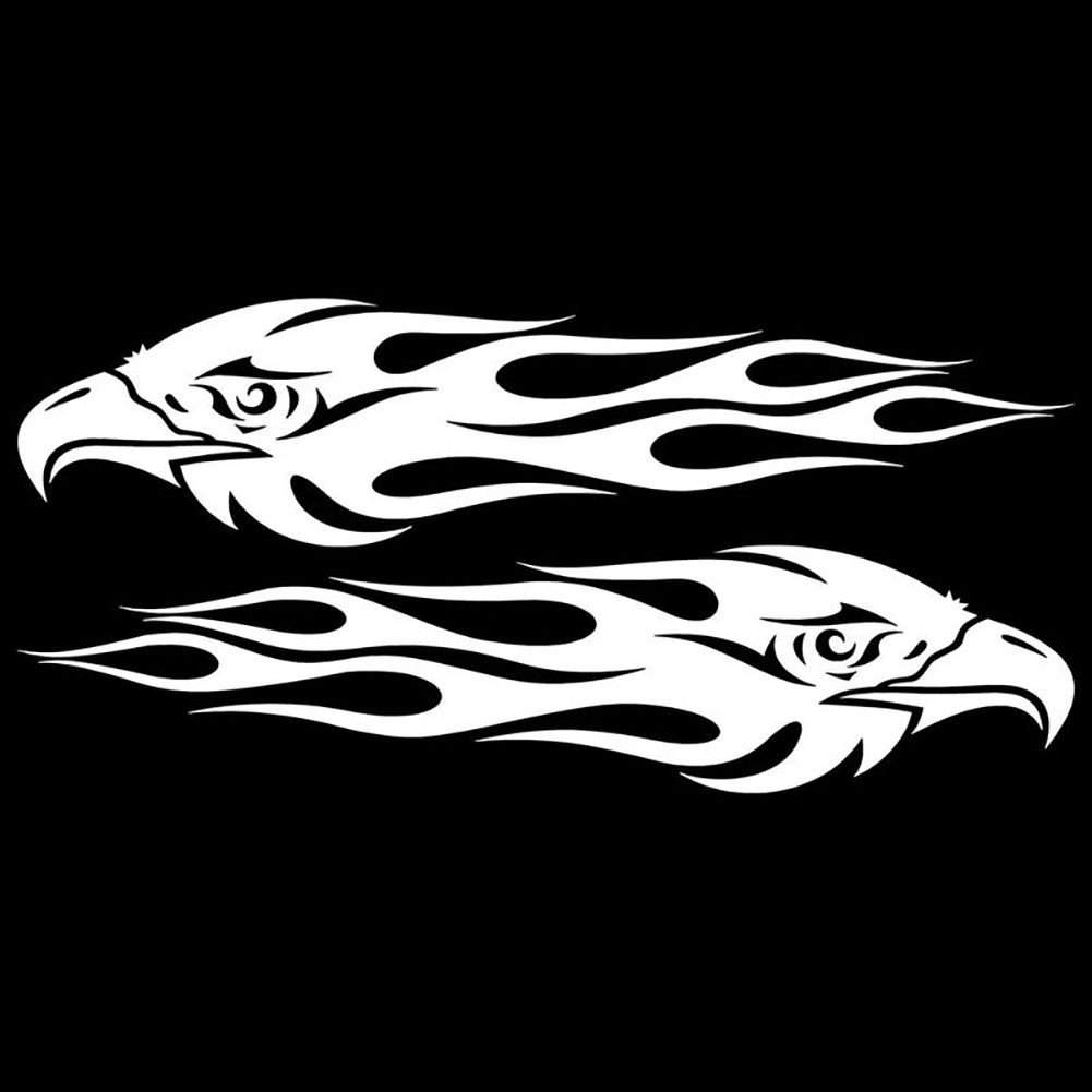 1 Pair Eagle Eye Auto Car Styling Sticker Vehicle Body-White