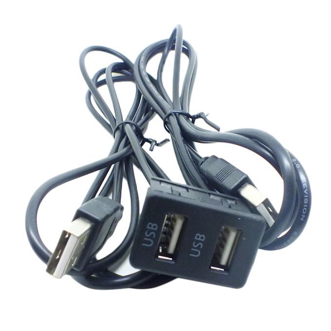 15M Car Vehicle Universal Dual USB Audio Dashboard Mounted Extension