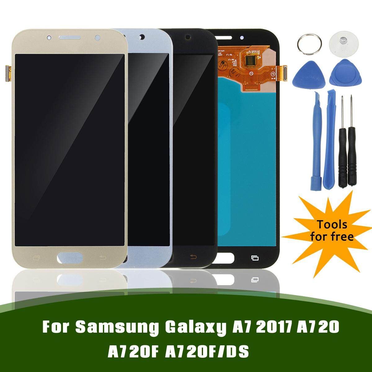 LCD Touch Screen Assembly + Tools For Samsung Galaxy A7 2017 A720 A720F A720F/DS Black Black