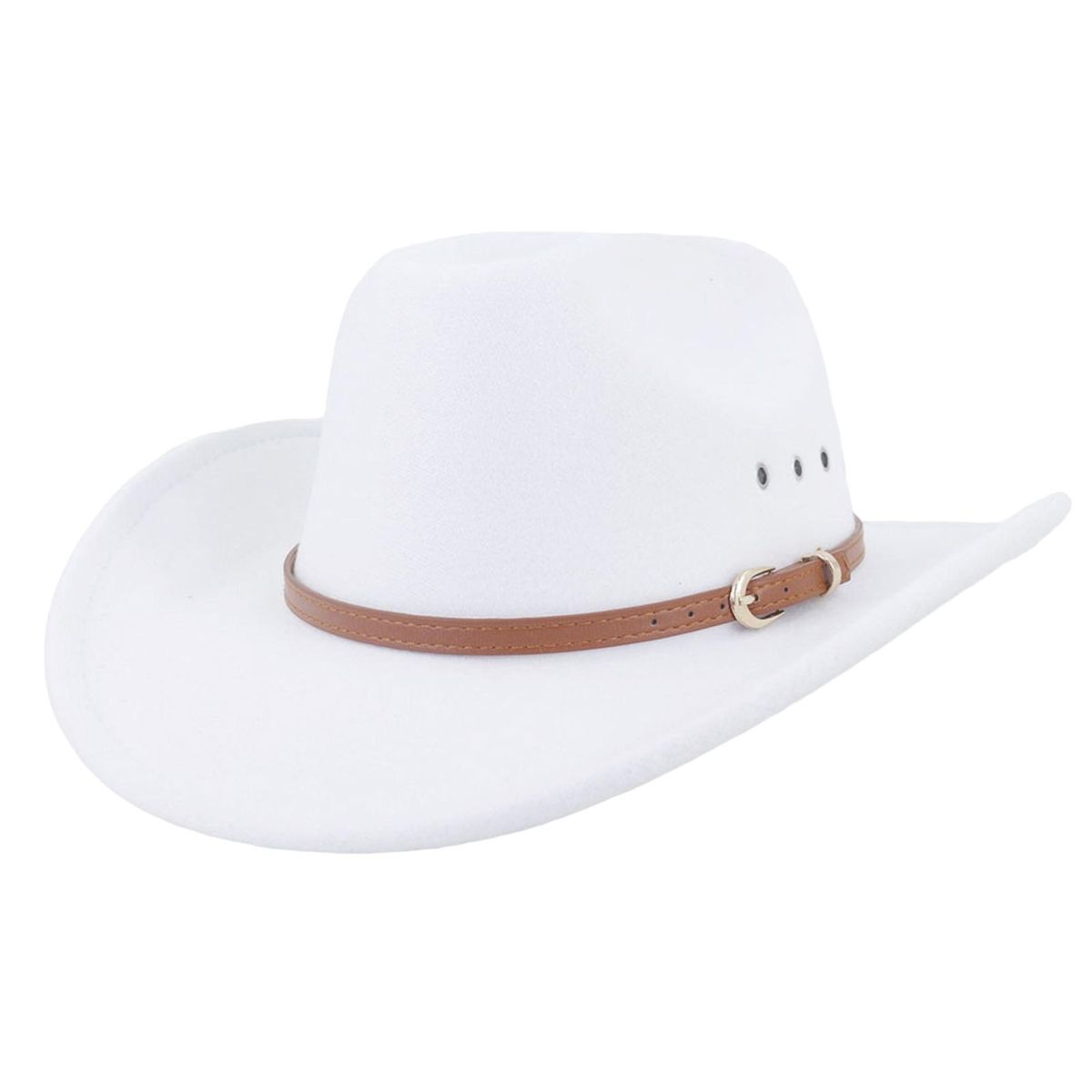 Fedora Hat Western Cowboy Cowgirl Fedora Hat White