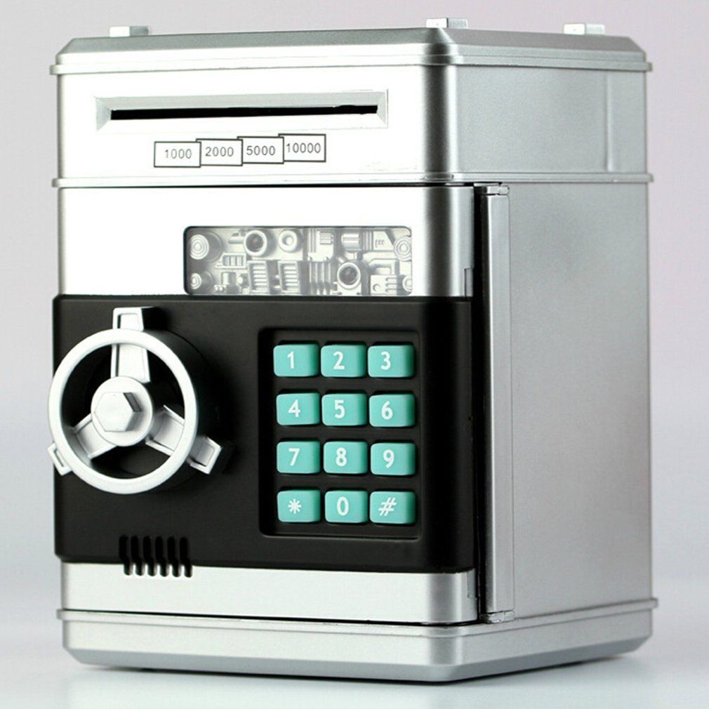 Kids Cartoon Electronic Money Bank Security Piggy Bank Mini ATM Password Coins Money Savings Box Smart Voice Toys LESHP Piece