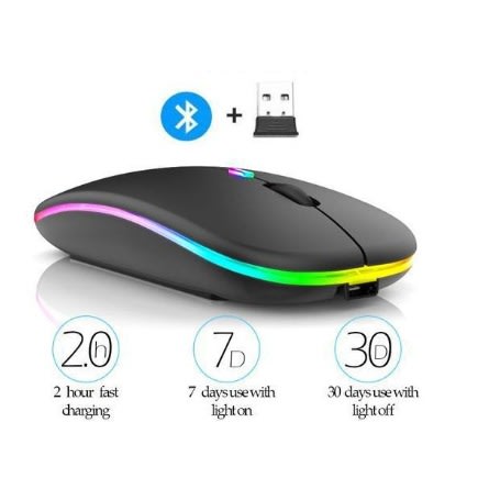 Led Gaming Rechargeable Wireless Mouse