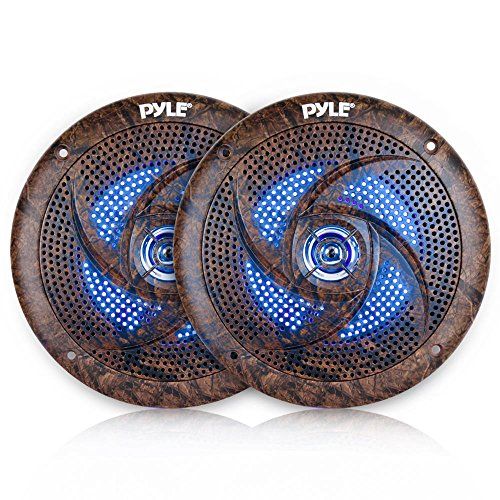 Pyle PLMRLE64DK Waterproof Rated Marine LowProfile Slim Spea