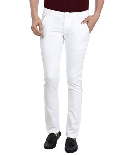Men's Custom Fits Chinos Pant Trouser White