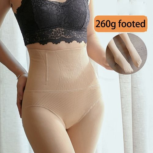 Women High Waist Girdle Nude 260g Footed_155-175cm 40-70kg