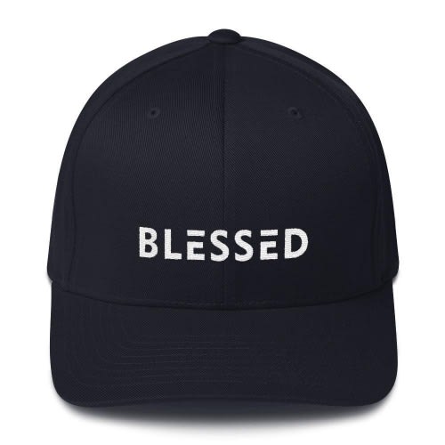 Flock Printed Black Cap
