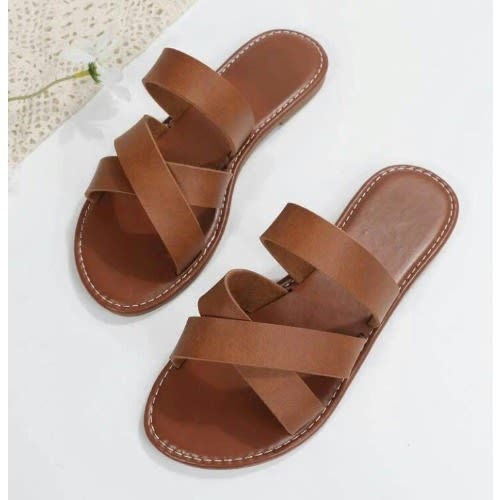 Realwon Female Brown Slippers - Brown