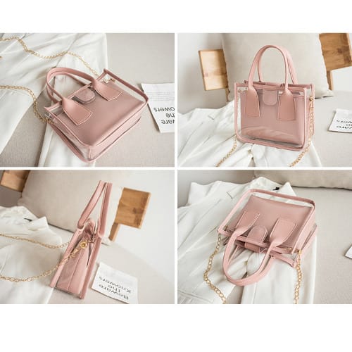 Cute Small 2 In 1 Ladies Shoulder bag -pink